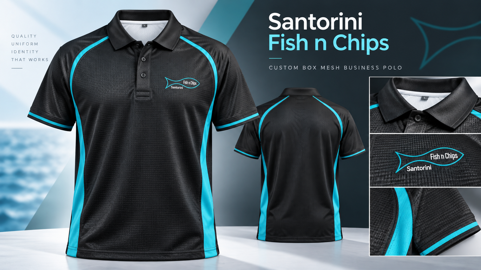 Custom Business Polo – Santorini Fish n Chips